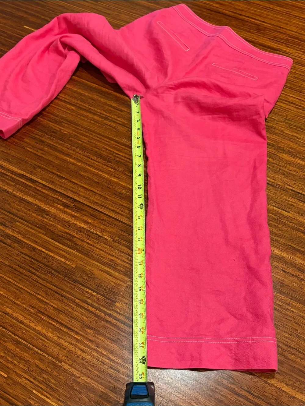J. Crew Peyton Pink Sailor Pants Linen Blend Wide Leg Cropped Size 8 Resortwear